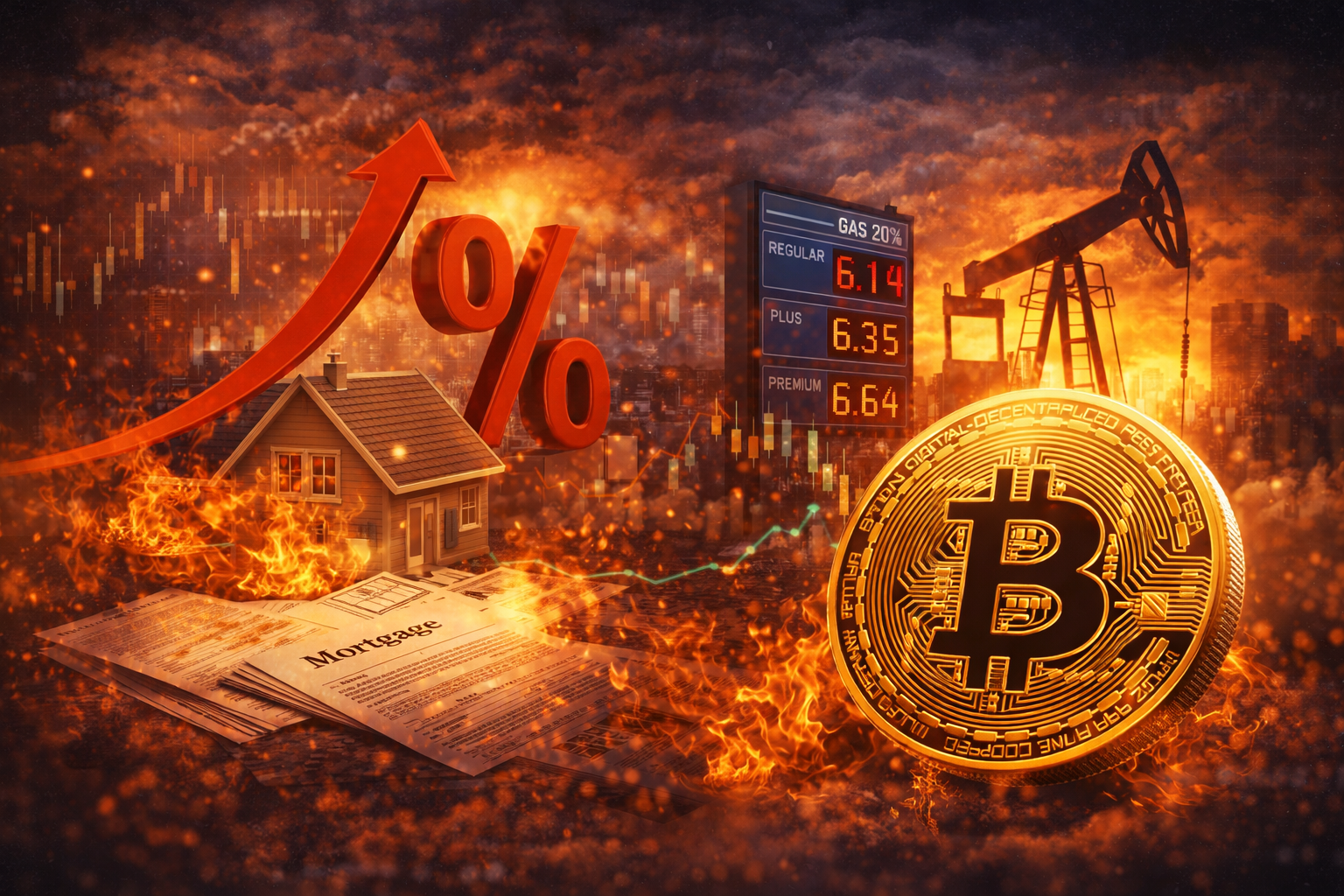 房貸利率與油價上升對比特幣持有者的直接影響日益加劇