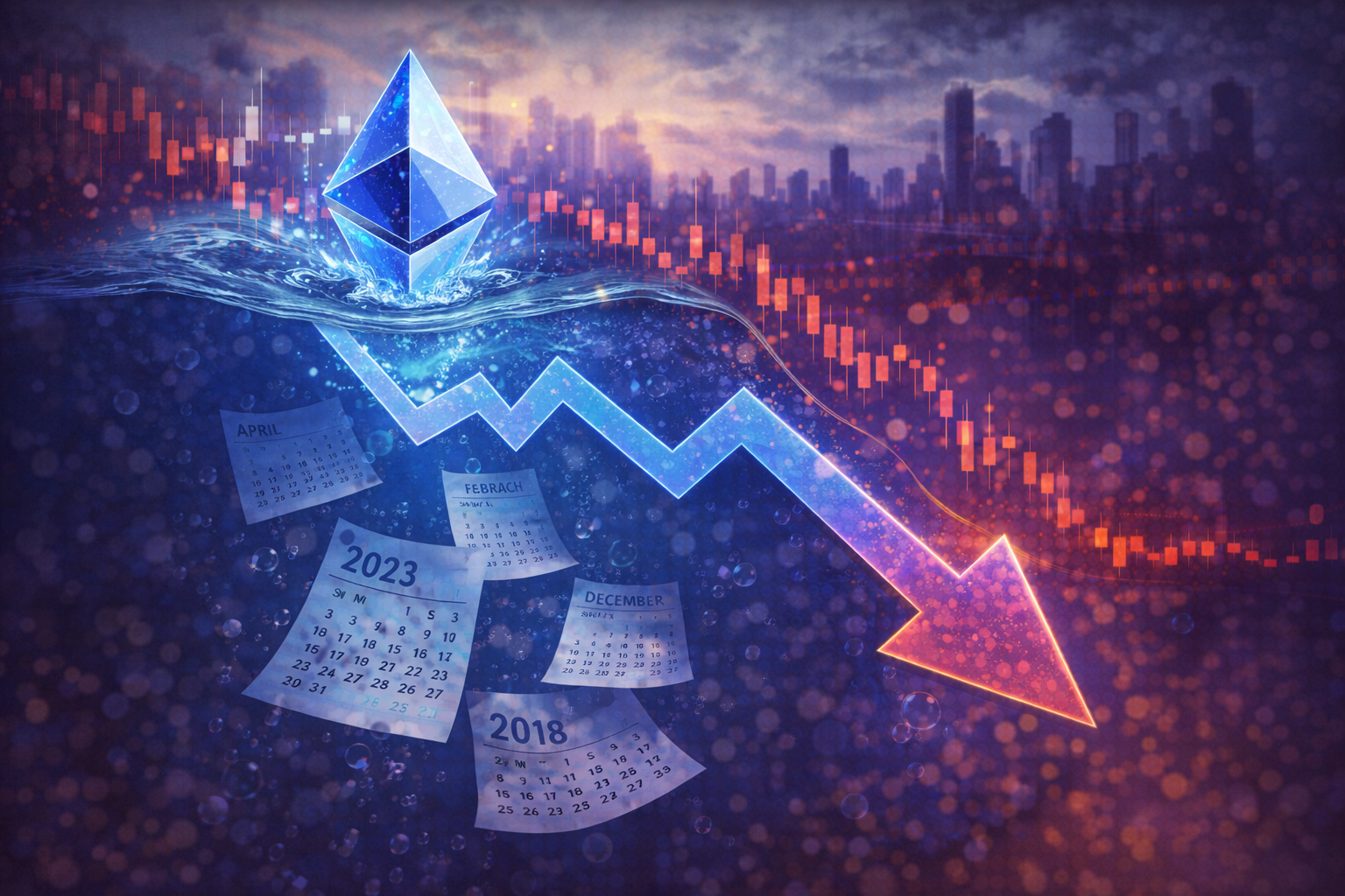 以太坊儘管交易量創新高，但月度連跌紀錄或回歸2018年