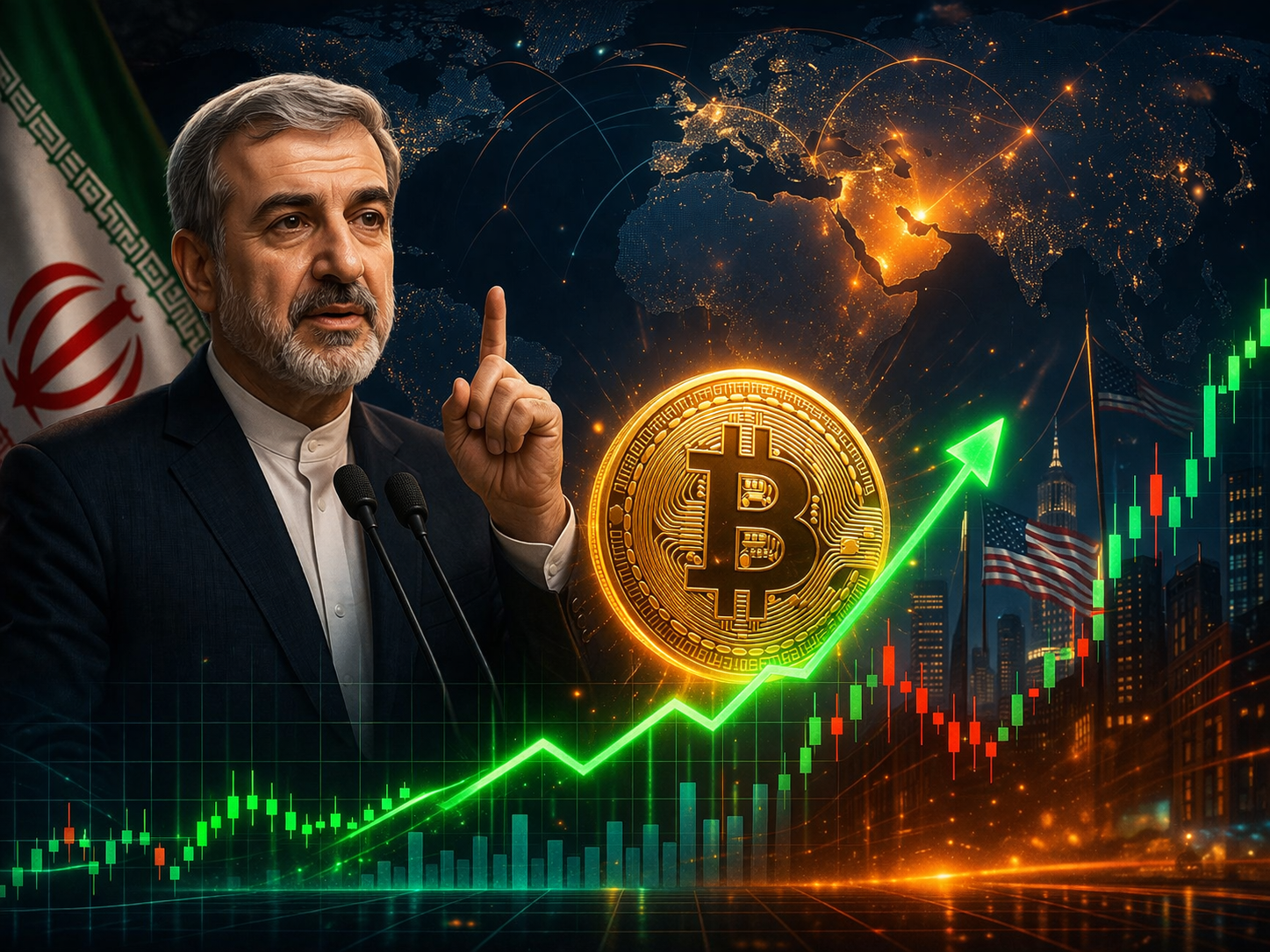 伊朗議長預測市場反轉信號 引發比特幣在股市前反彈