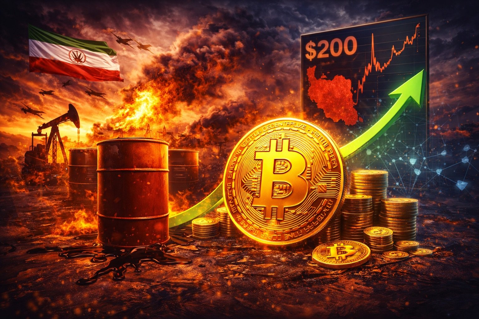比特幣展現韌性，迎戰油價飆升並面臨伊朗威脅200美元油價