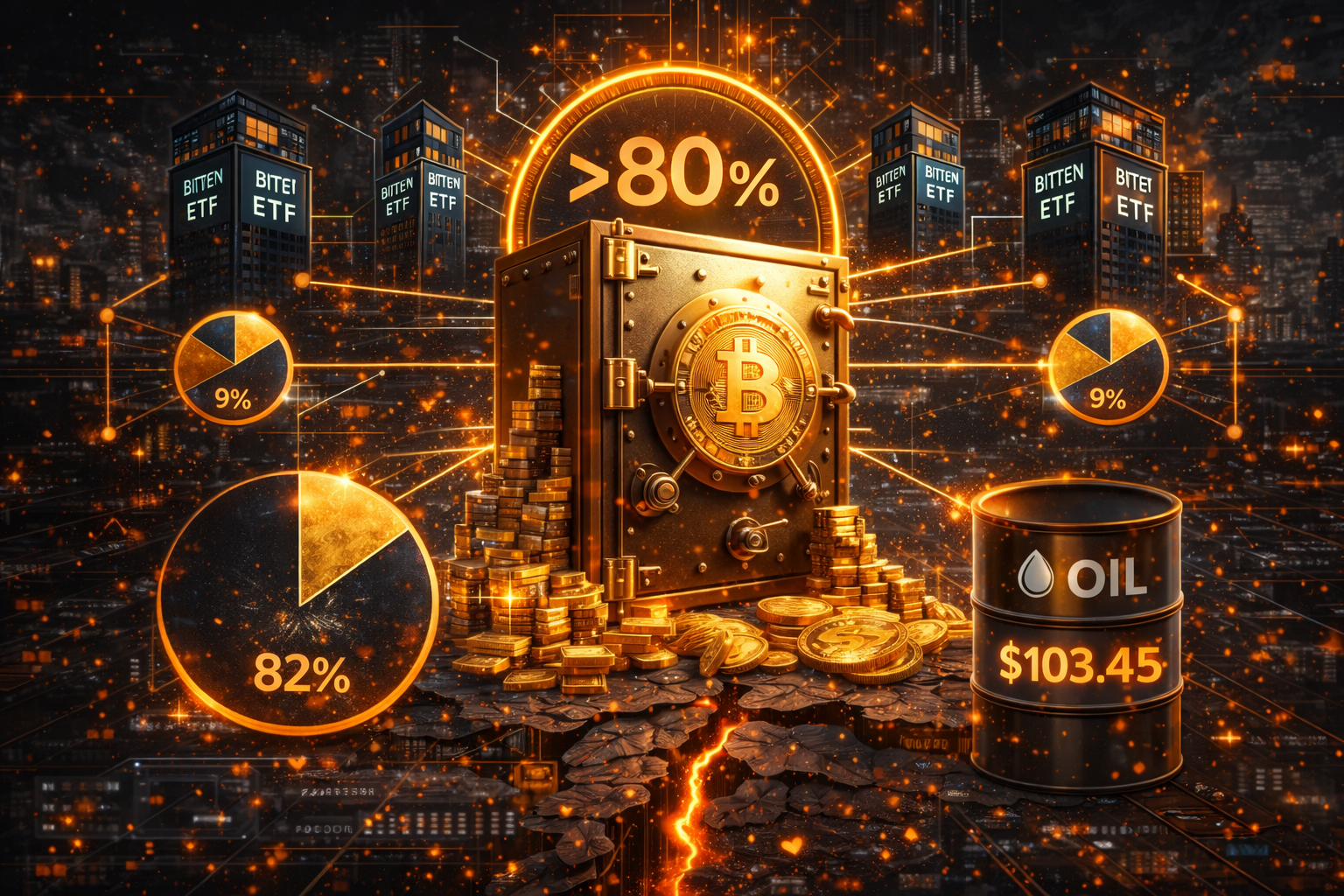 比特幣ETF市場高度集中:逾八成資產由單一儲存商掌控 比特幣ETF市場高度集中:逾八成資產由單一儲存商掌控