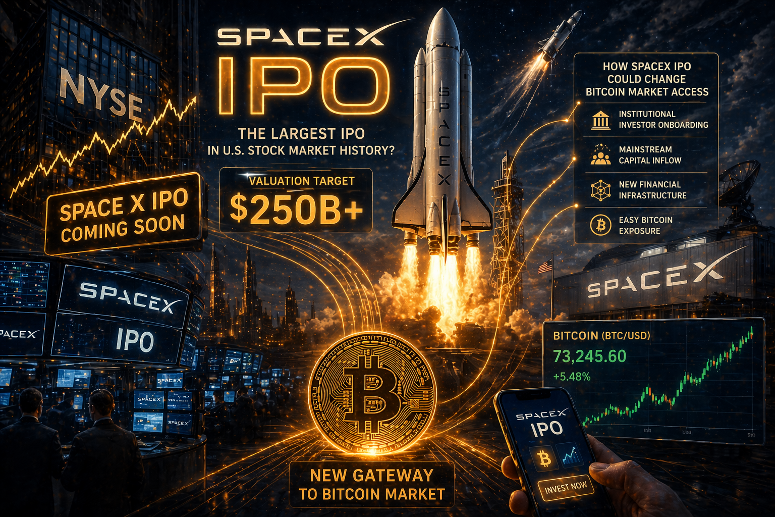 SpaceX計劃IPO或成美股最大規模新股 發行股價將改變比特幣市場進入方式