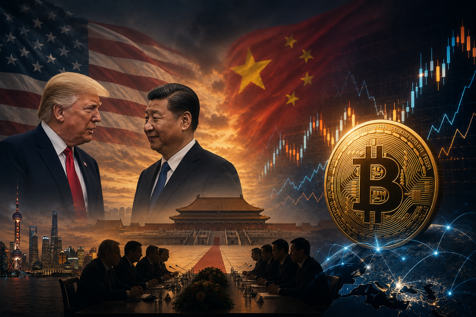 川普Trump 訪華或影響比特幣走勢，市場密切關注雙邊談判氛圍