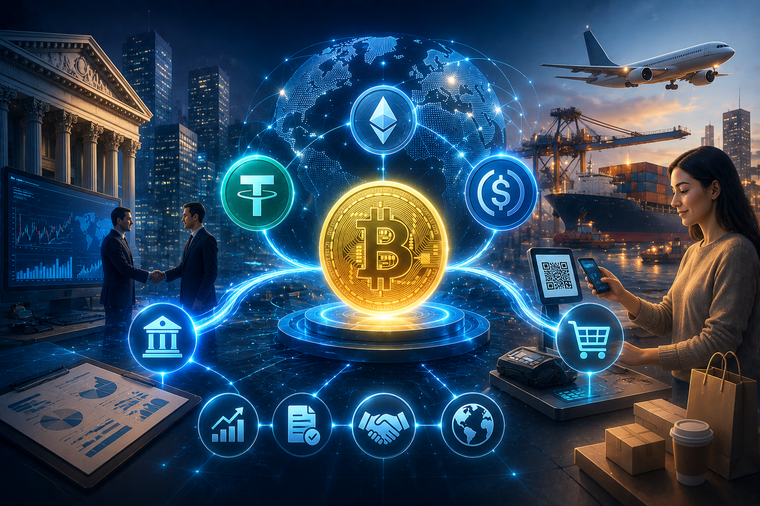 加密貨幣交易日益融合傳統金融與實體經濟