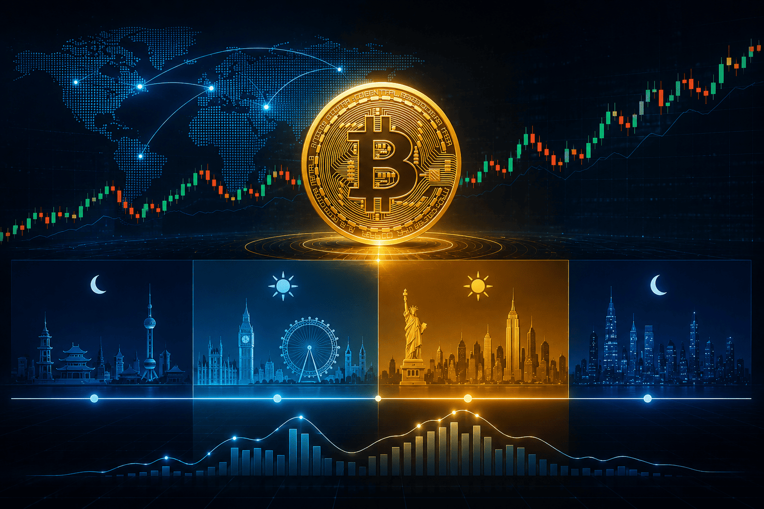比特幣價格與機構交易時段關聯性分析